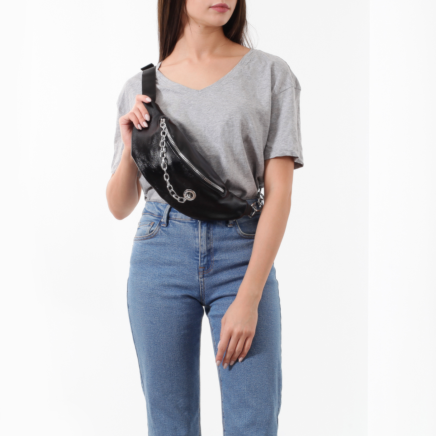 Черная поясная сумка Dispacci 