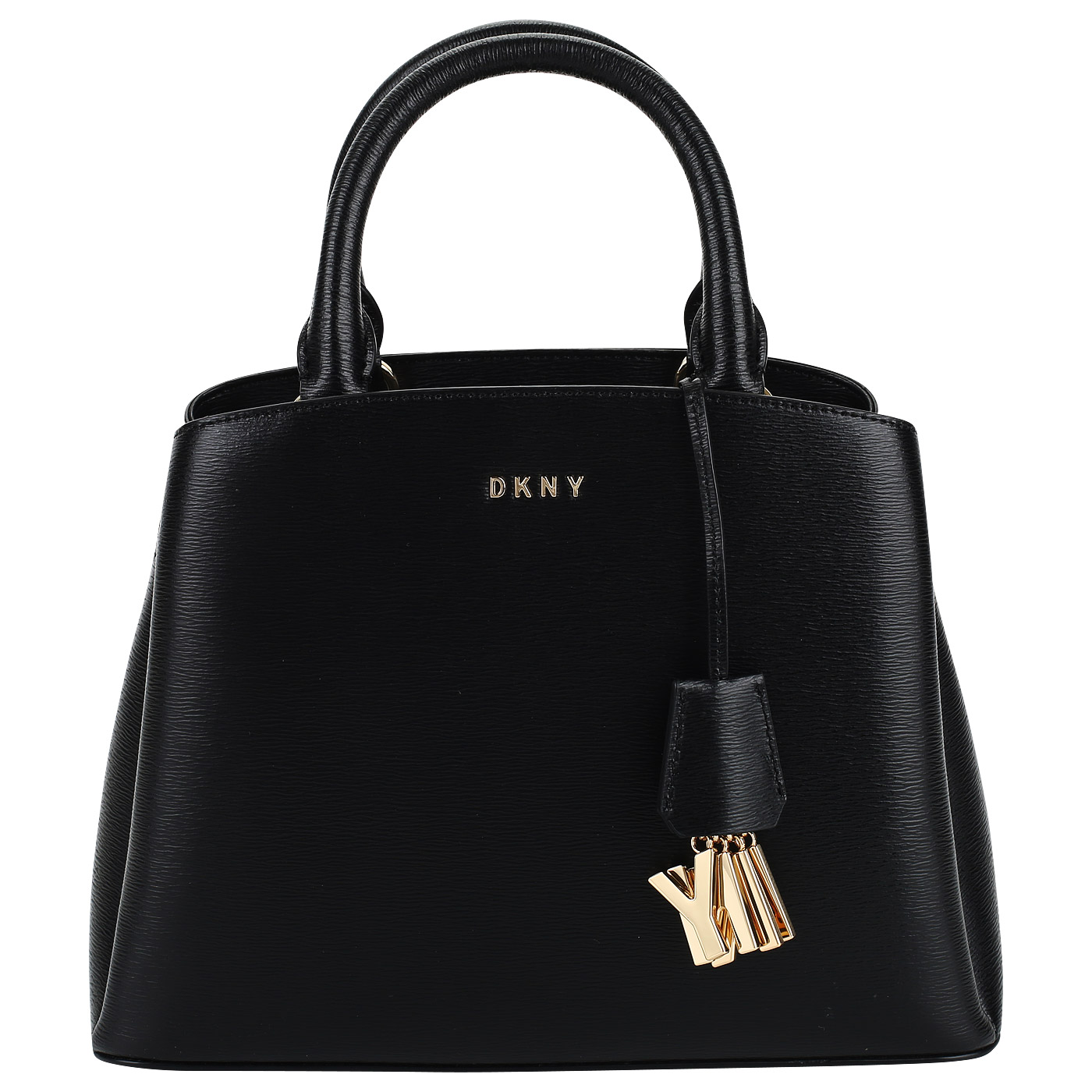 DKNY Черная кожаная сумка с тиснением