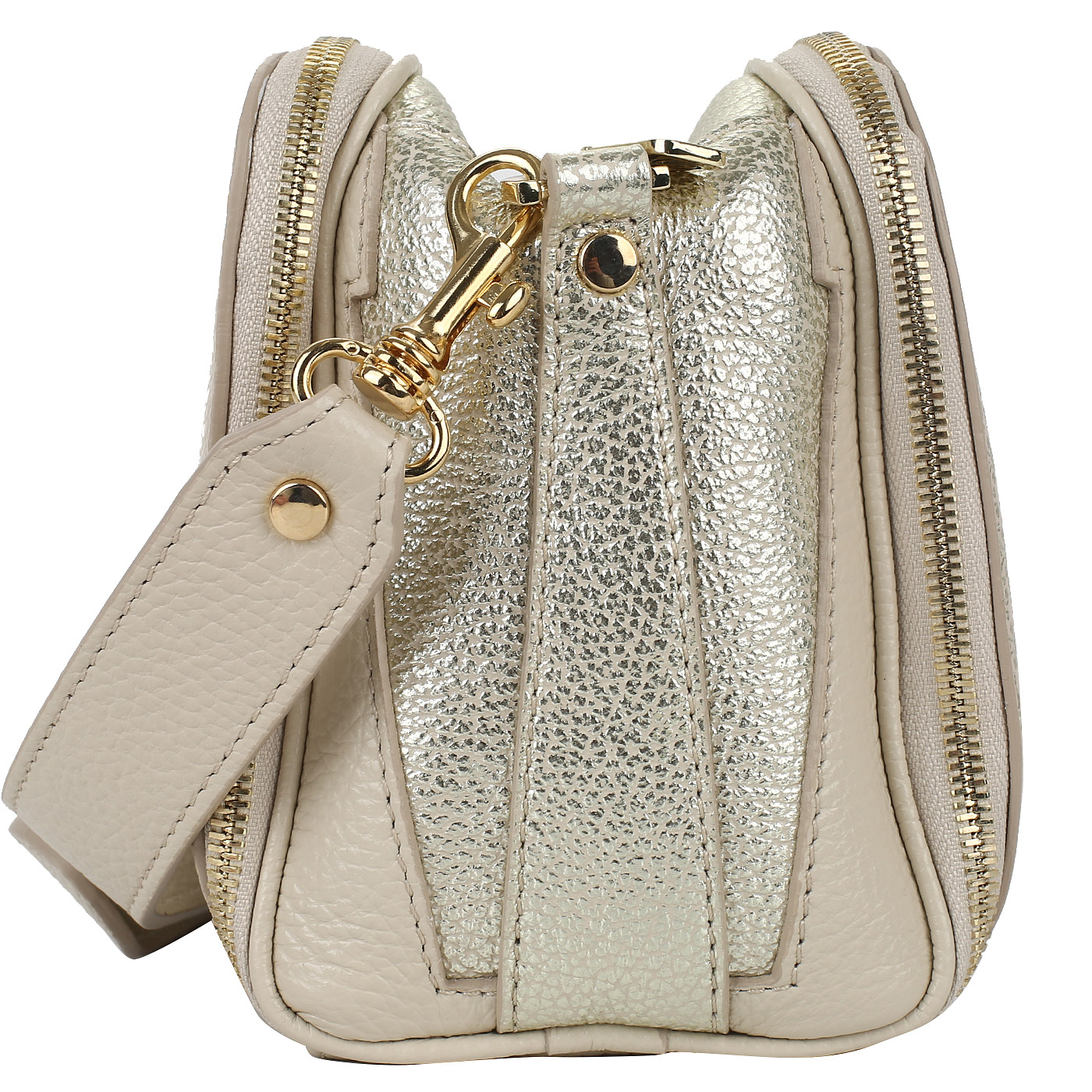 Кожаная сумка с тремя отделами Gilda Tonelli Fior Niag Lux Niag Plat