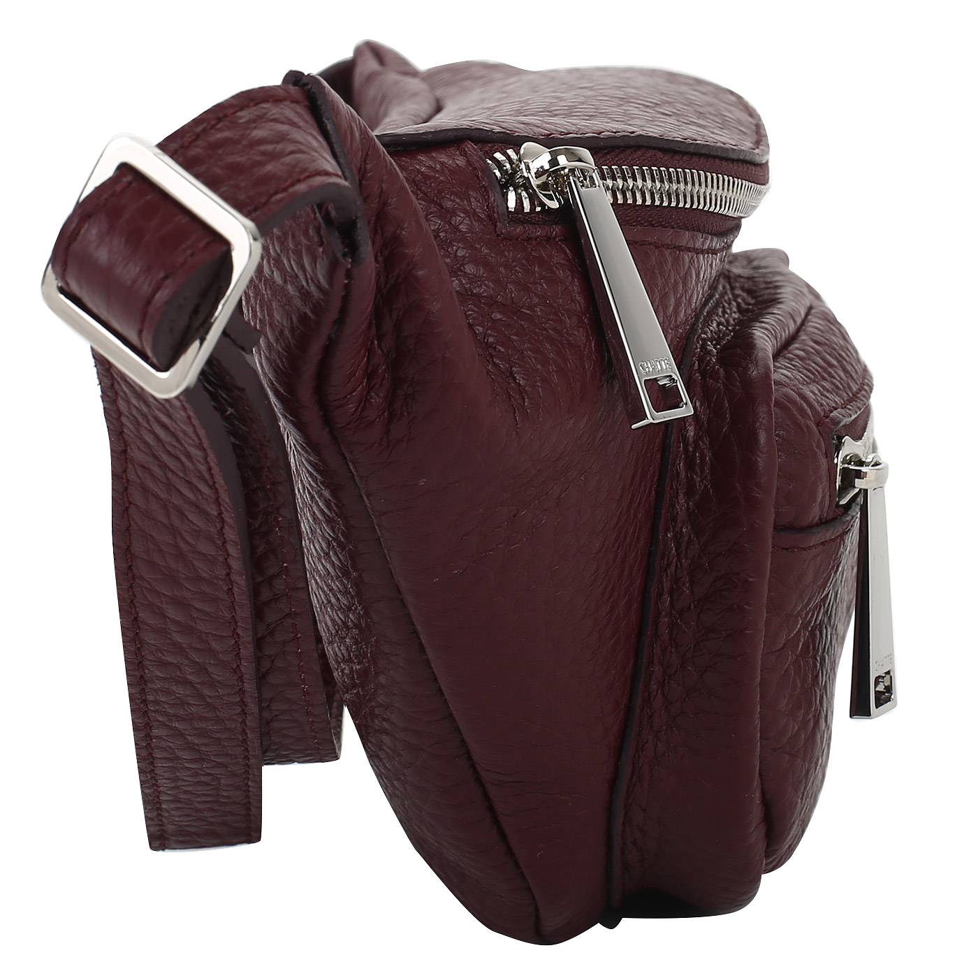 Бордовая поясная сумка Chatte 