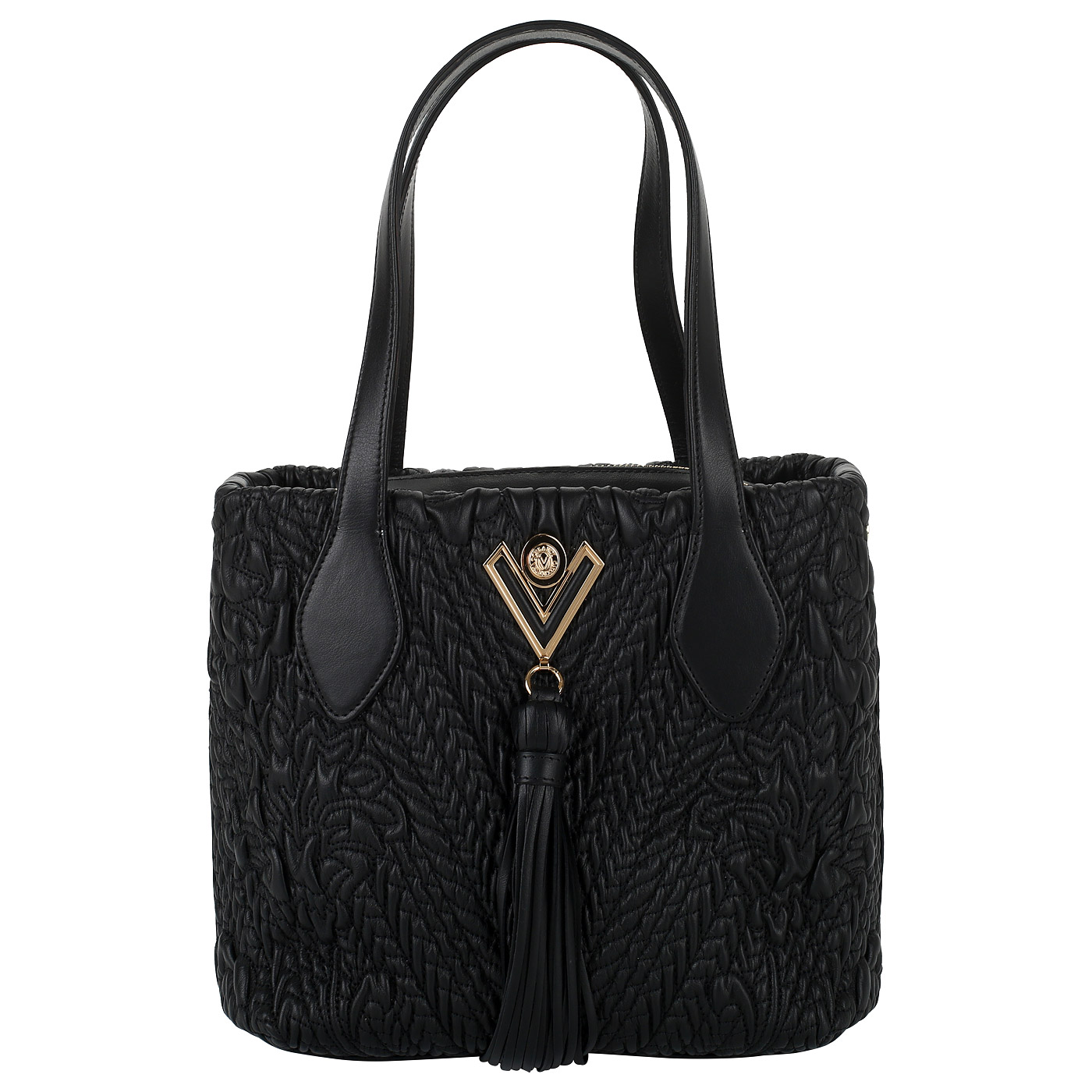 Valentino Orlandi Черная кожаная сумка