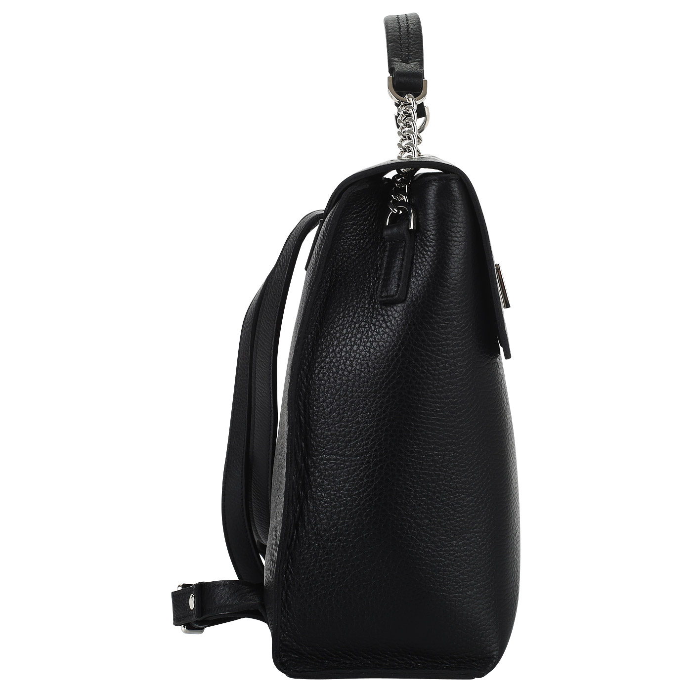 Черный кожаный рюкзак Chatte 