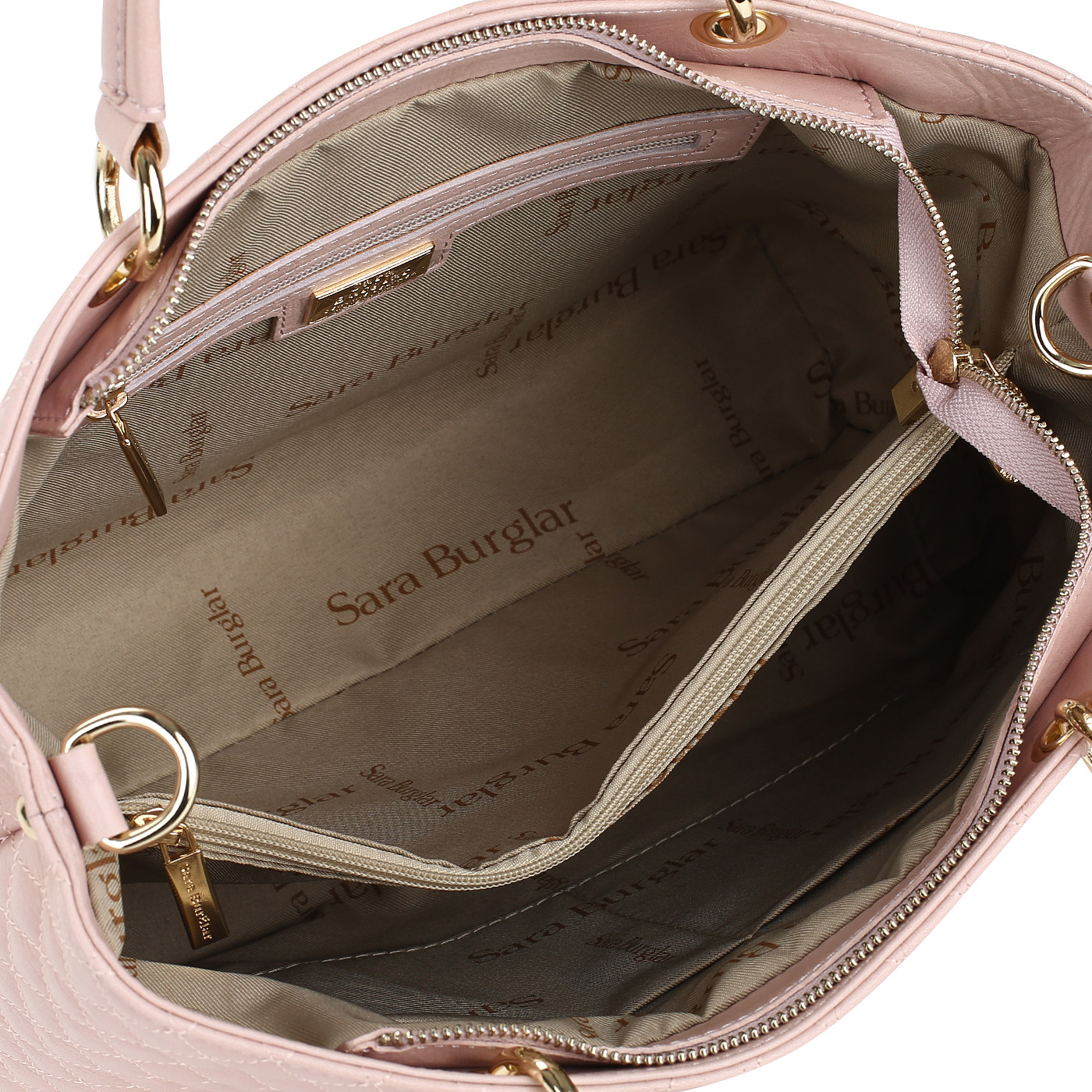 Женская стеганая сумка с двумя отделами Sara Burglar Nelly new Trapunto