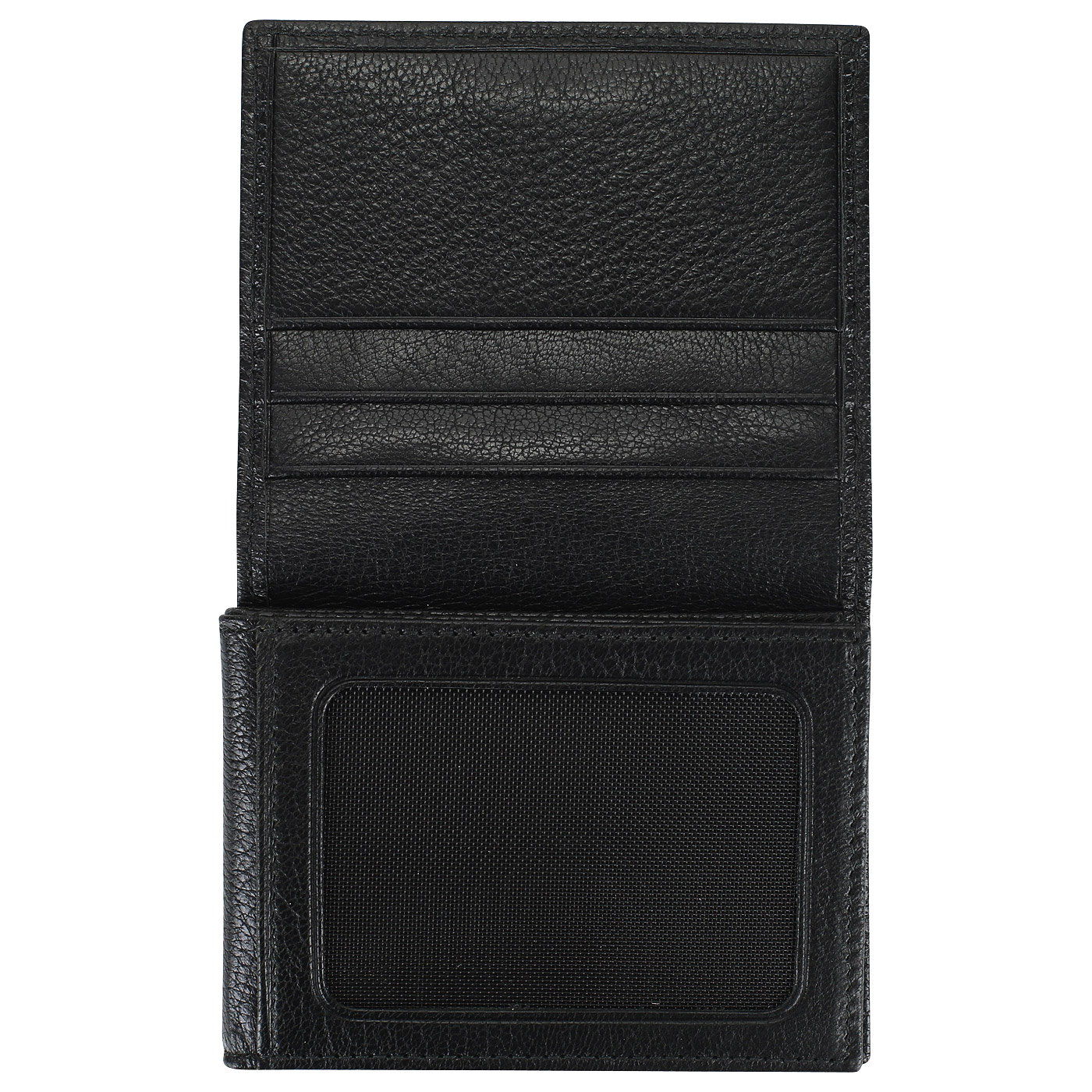 Складное портмоне из черной кожи Neri Karra 