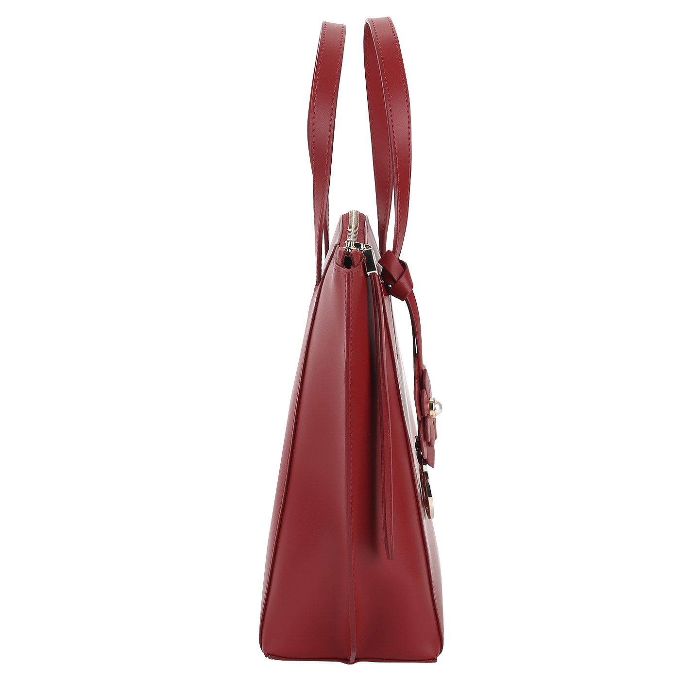 Красная кожаная сумка Aurelli 