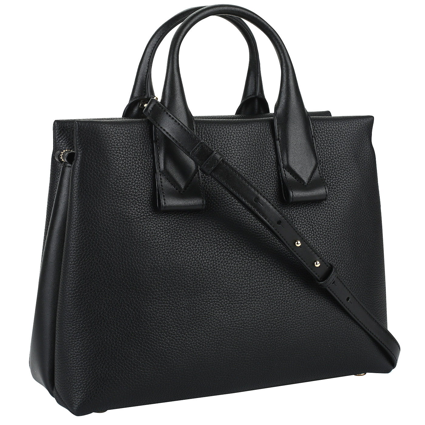 Черная кожаная сумка со съемным ремешком Michael Kors Rollins