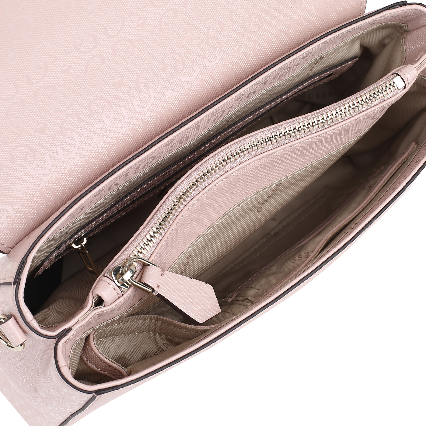 Тисненая сумка-сэтчел Guess Shannon