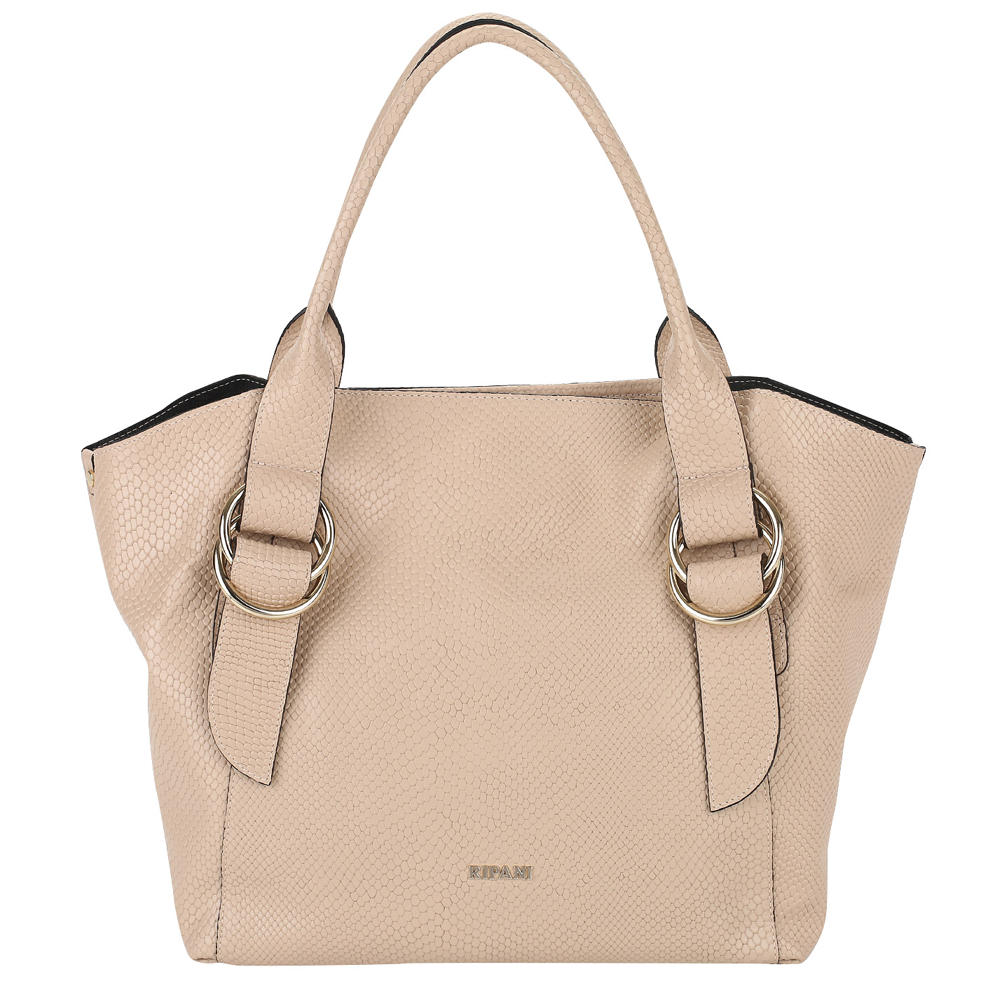 Бежевая сумка из кожи питона Ripani Bigia