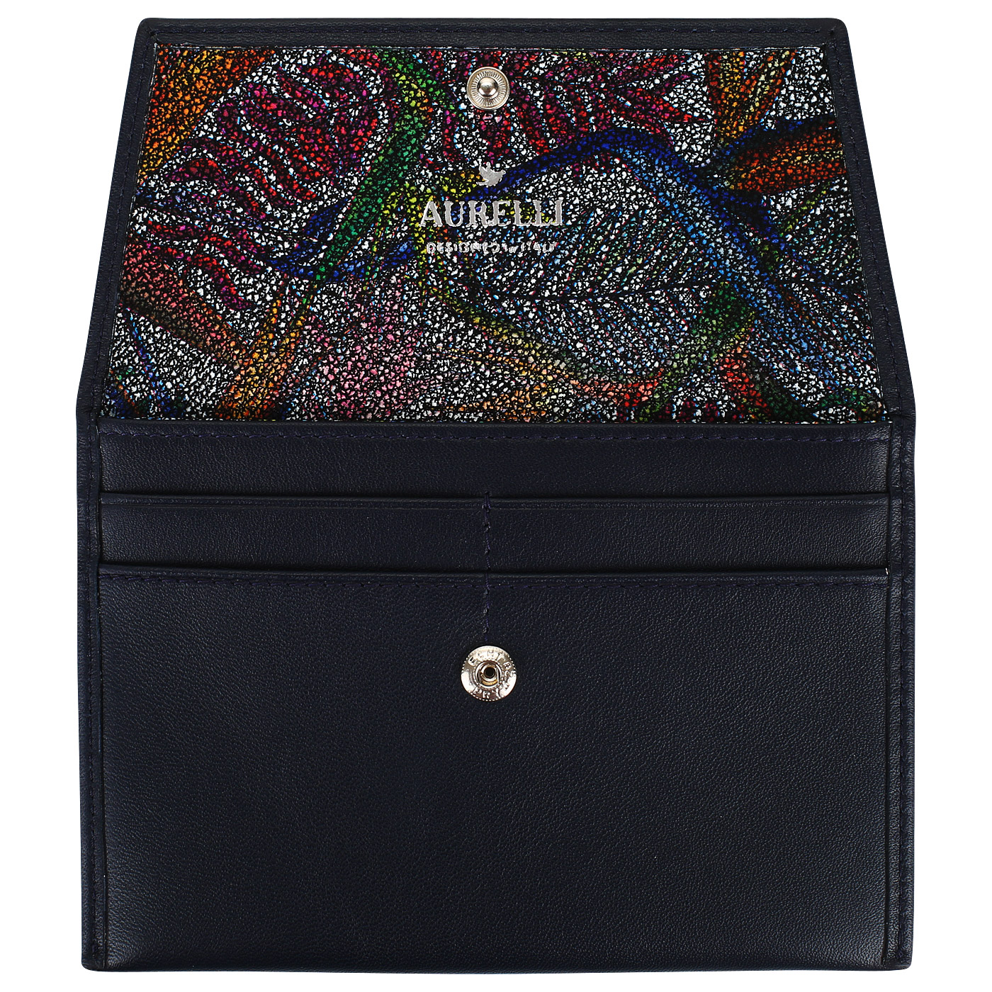 Обложка для паспорта и автодокументов из гладкой кожи Aurelli Luna tropico