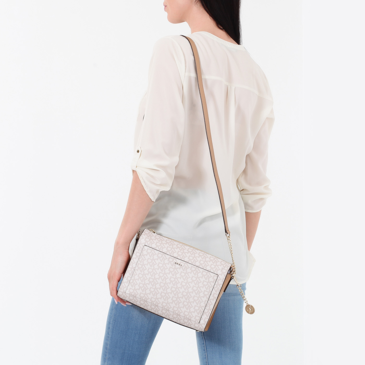 Сумочка с ремешком на цепочке DKNY Coated Logo