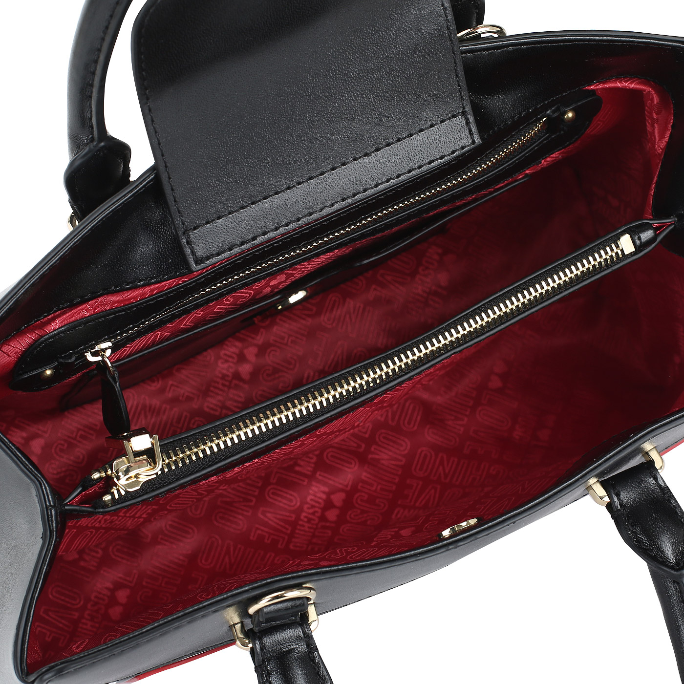 Сумка с широким плечевым ремнем Love Moschino Striped Quilted