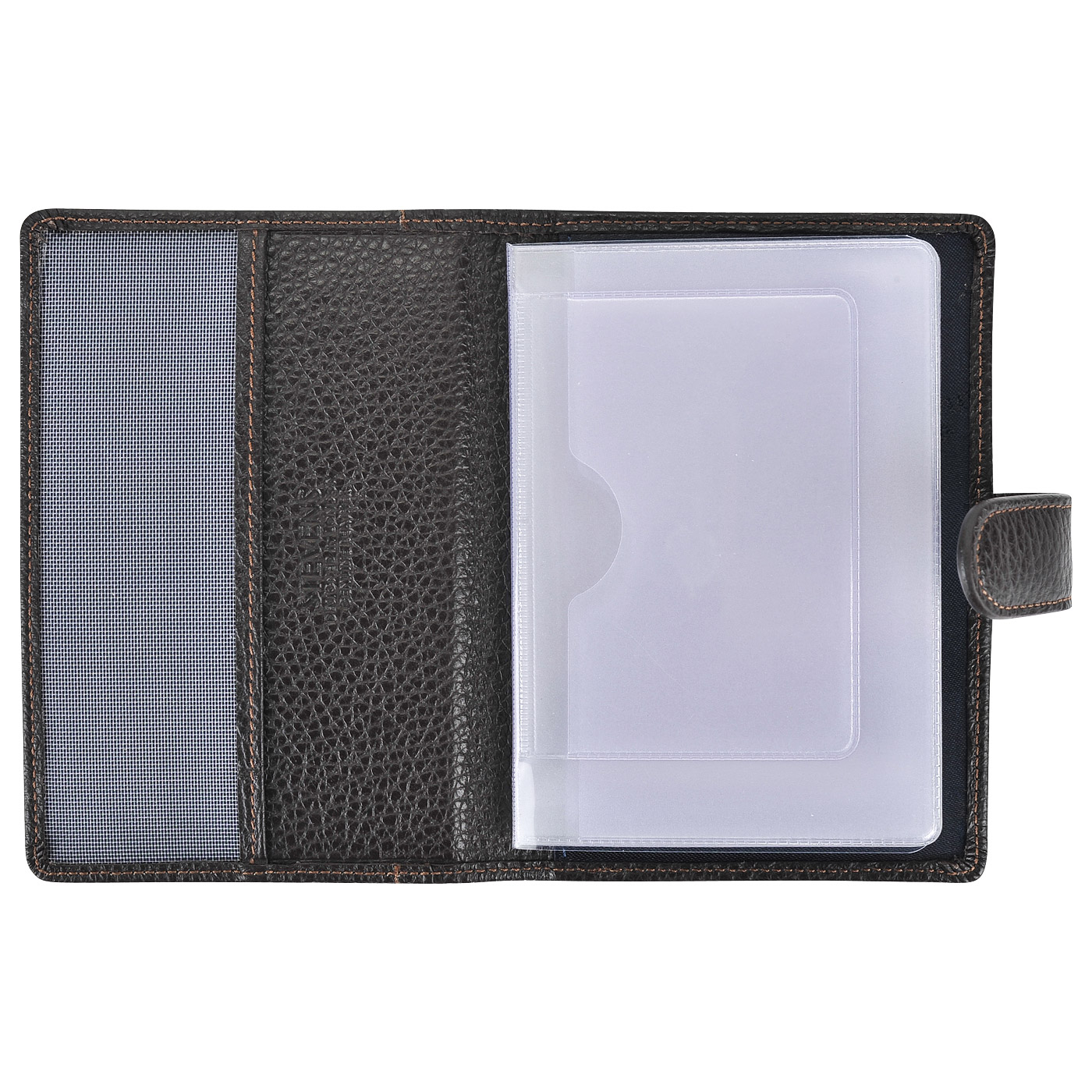 Кожаная обложка для автодокументов на кнопке Stevens 