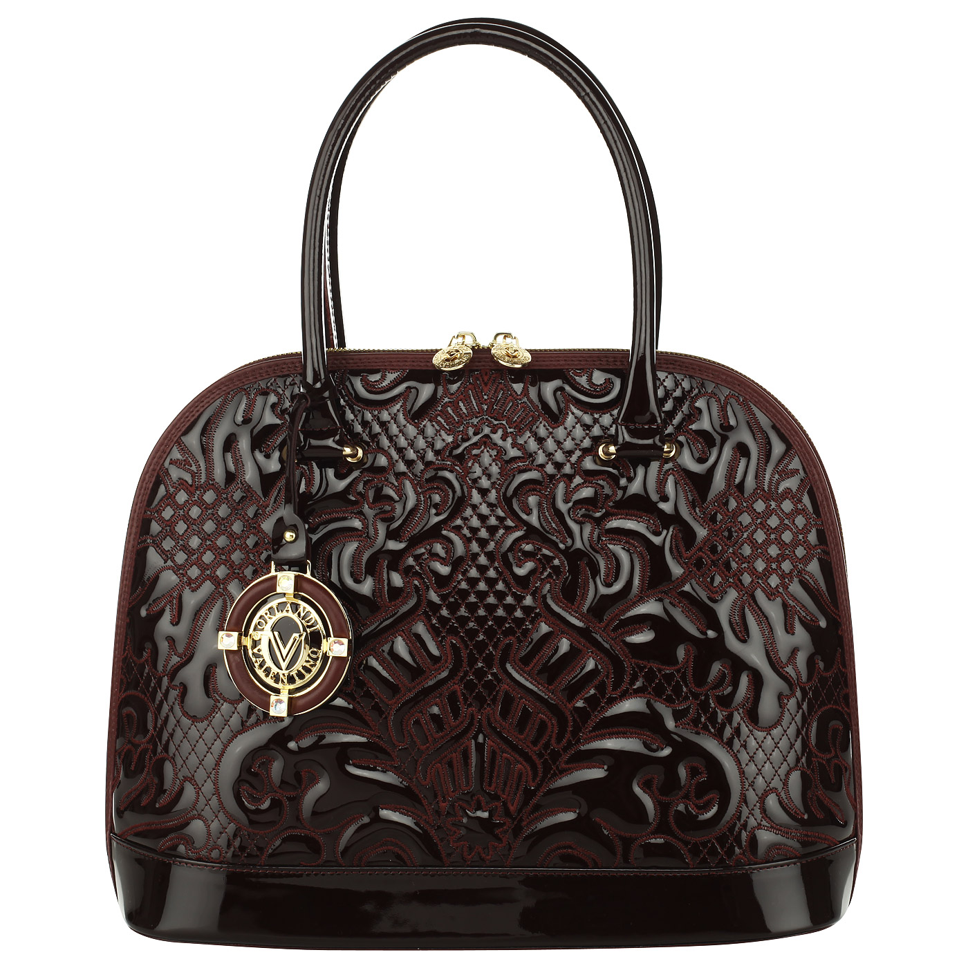 Valentino Orlandi Лаковая сумка из кожи