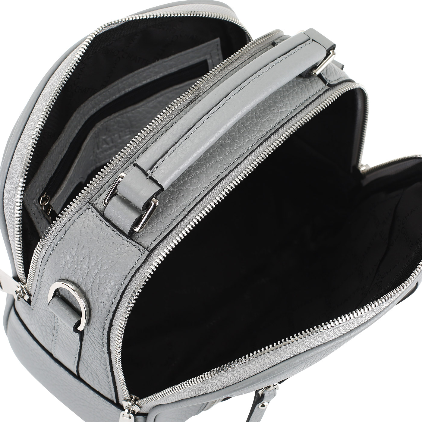 Кожаная сумка на двойной молнии Chatte 