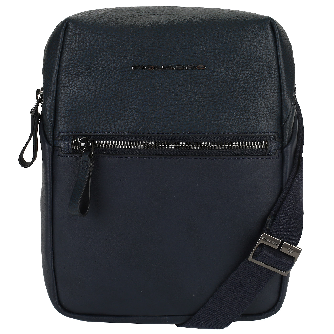 Piquadro Сумка-планшет из синей кожи