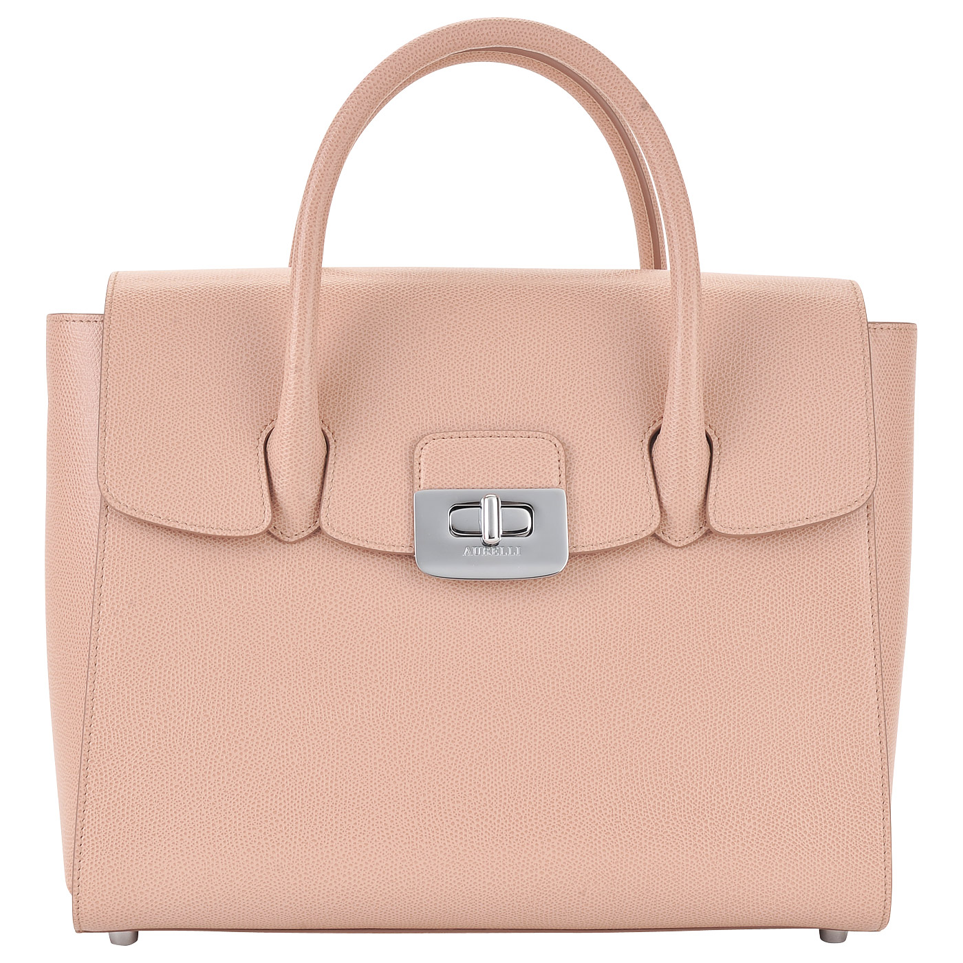 Aurelli Вместительная пудровая сумка из натуральной кожи