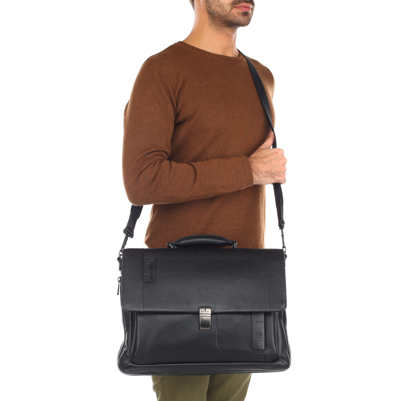 Мужской кожаный портфель Piquadro Plus
