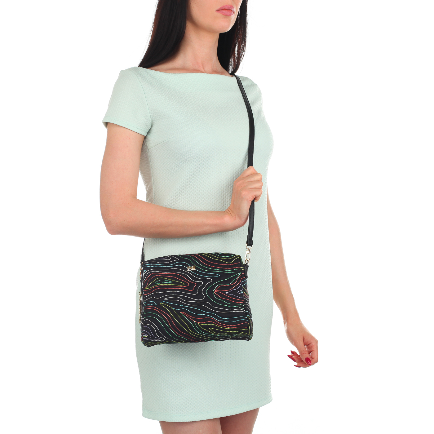 Черная стеганая сумочка Cavalli Class Giselle