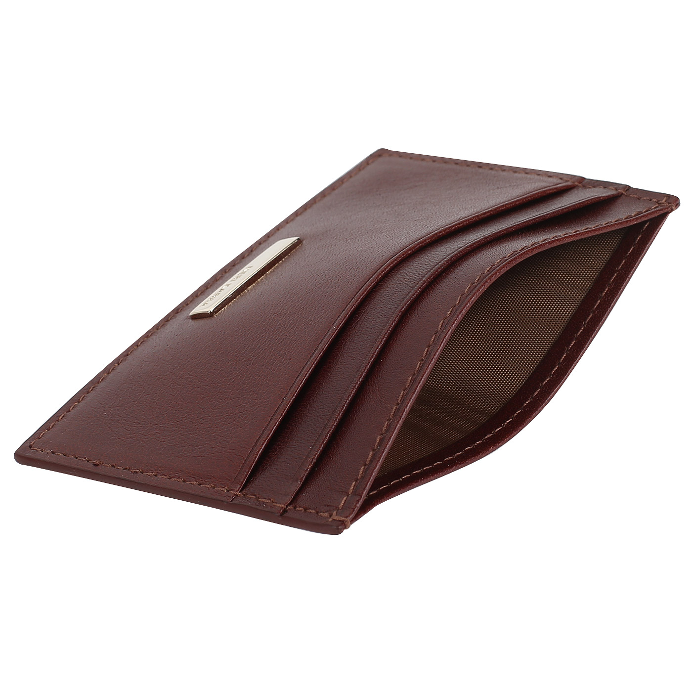 Визитница из коричневой кожи Neri Karra 