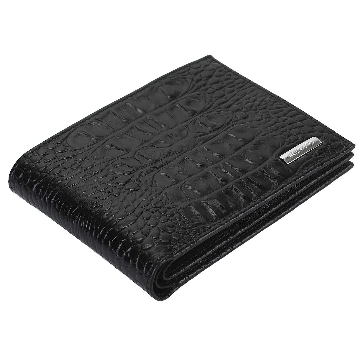Портмоне с отделкой под кожу крокодила Neri Karra 