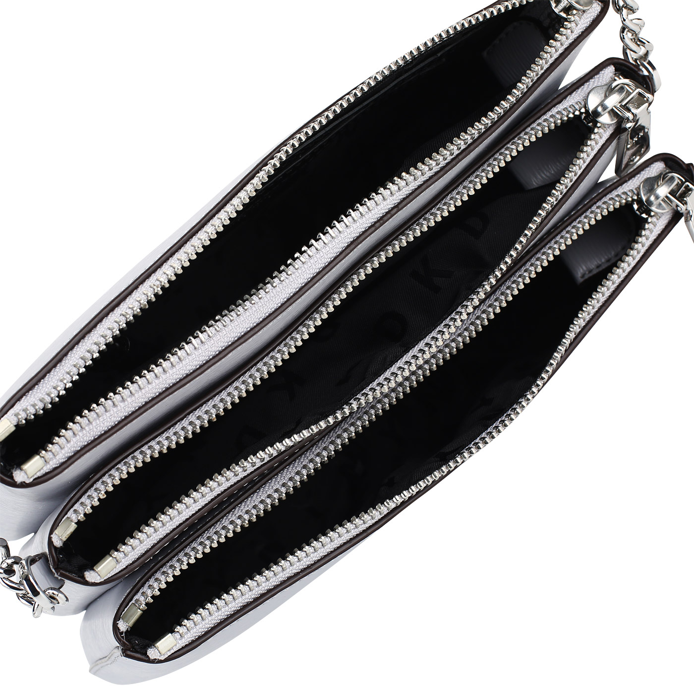 Серая кожаная сумочка DKNY Bryant