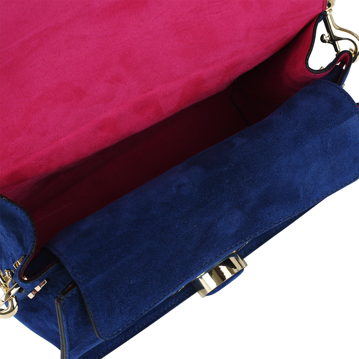 Синяя сумочка из замши Carlo Salvatelli Camoscio