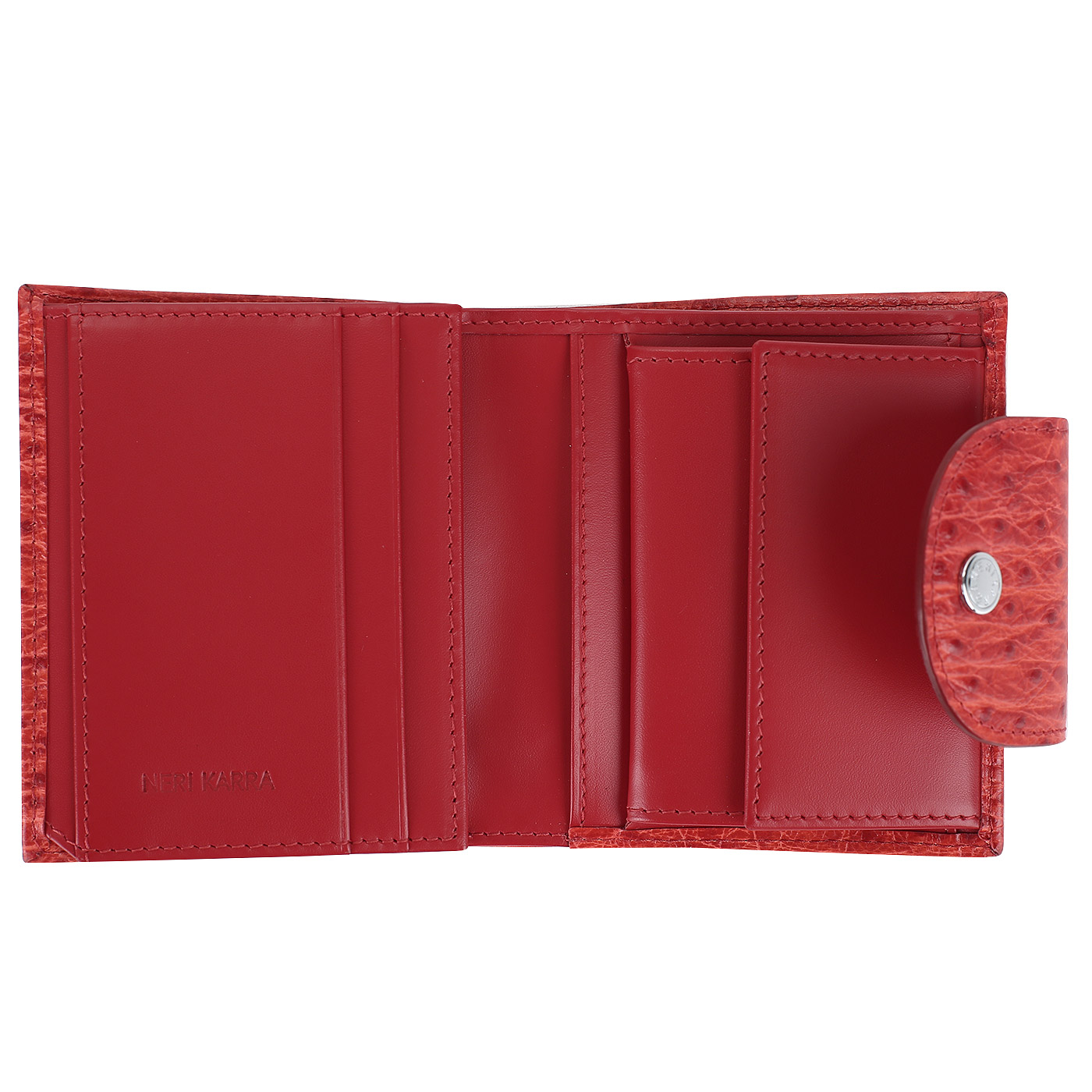 Красный кошелек на кнопке Neri Karra 