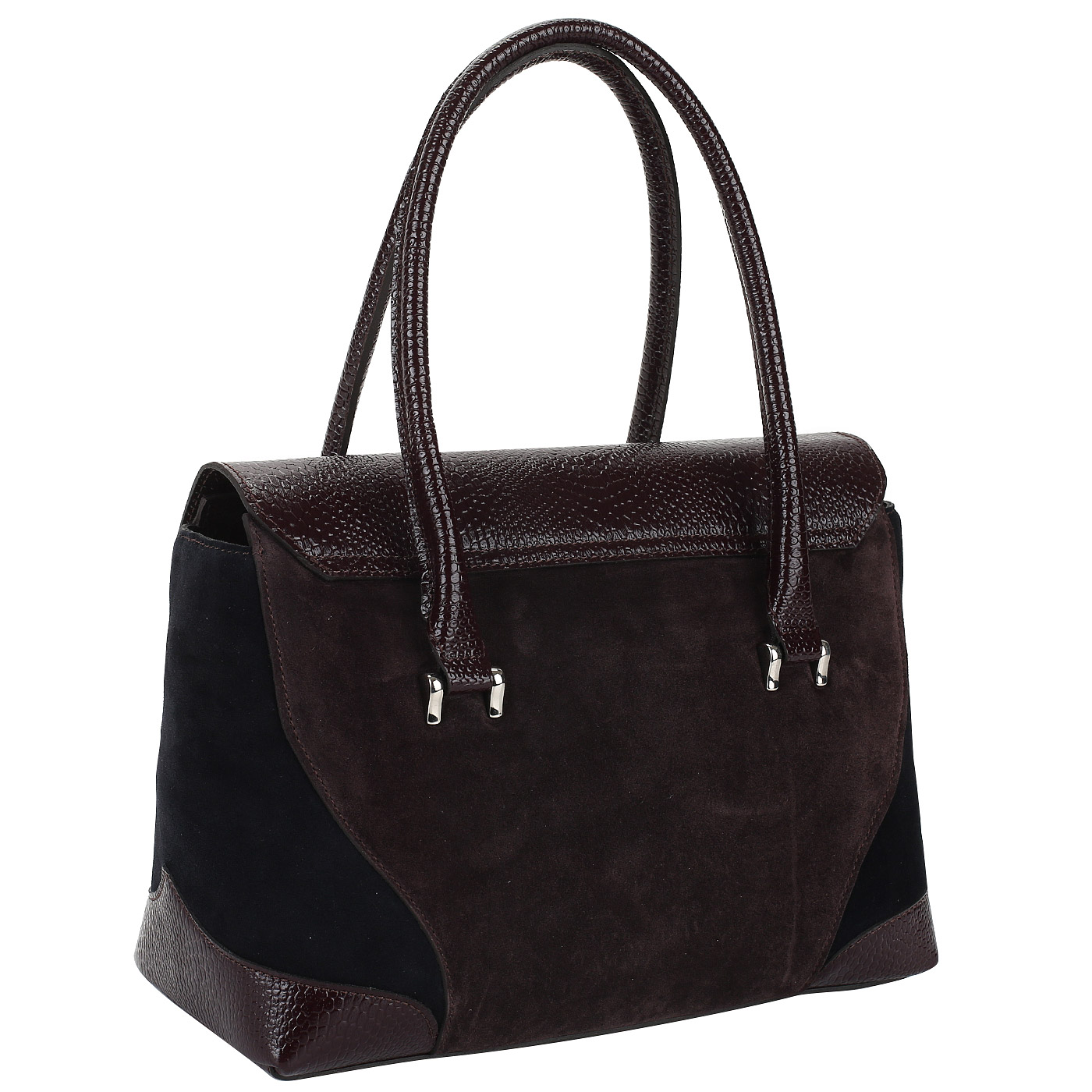 Бордовая сумка на замочке Chatte 