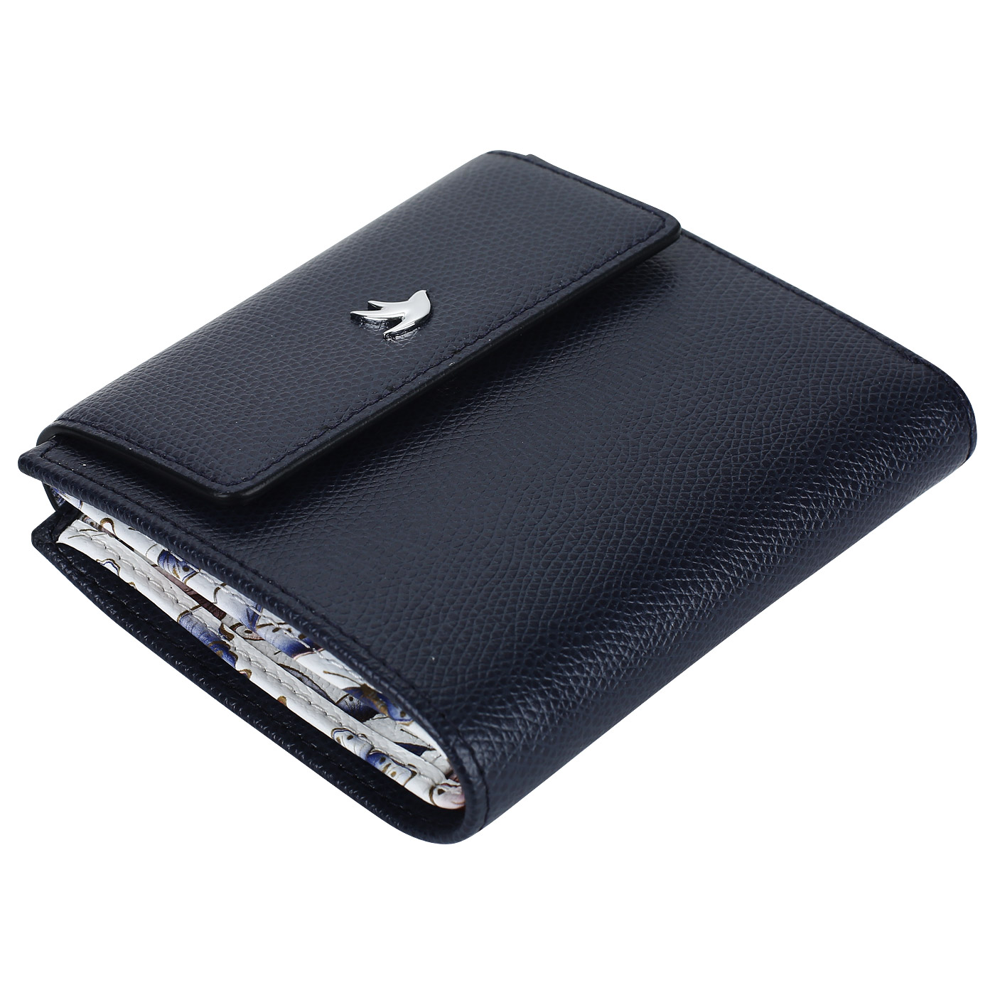 Синий кожаный кошелек Aurelli Alma fantasia