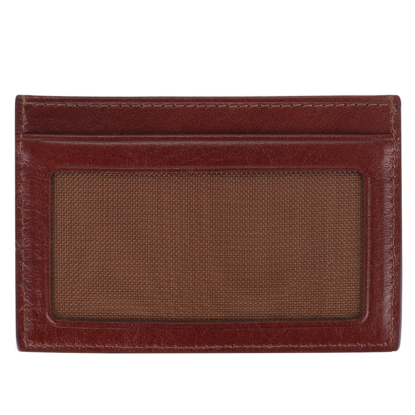 Визитница из коричневой кожи Neri Karra 