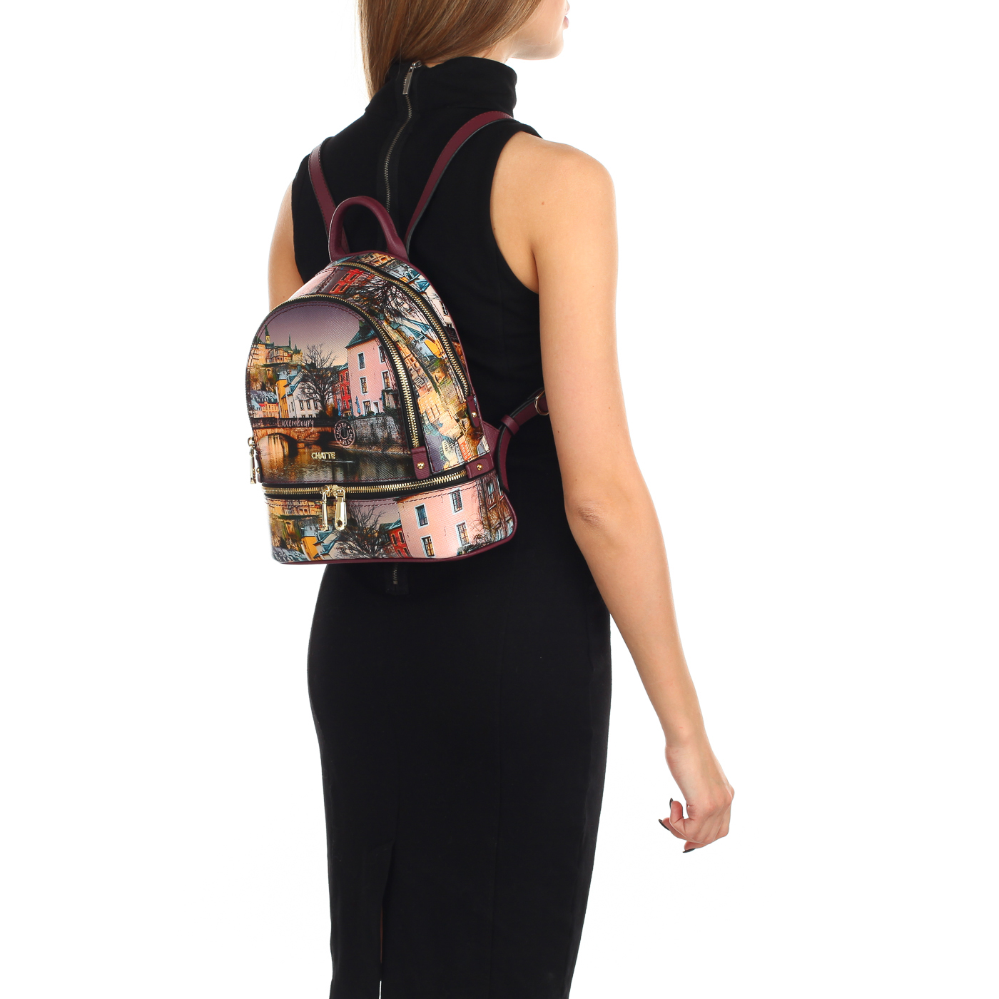 Рюкзак из натурального сафьяна Chatte 