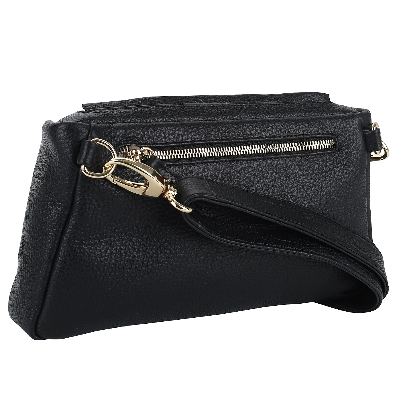 Черная сумка на пояс Bruno Rossi 